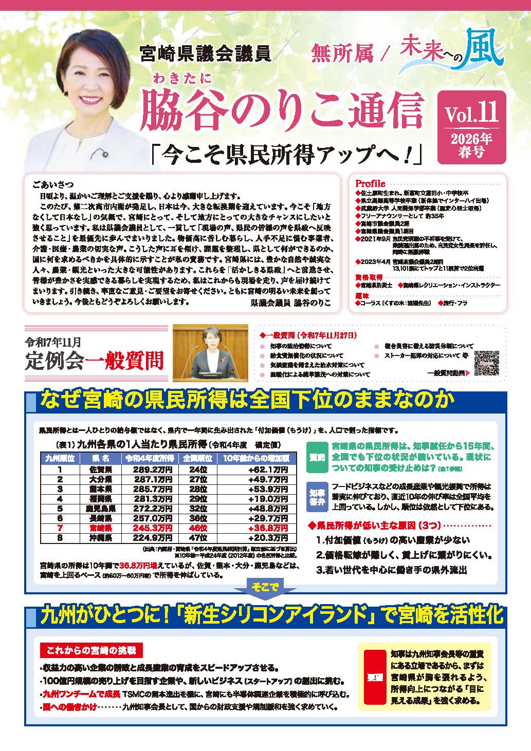 脇谷のりこ通信